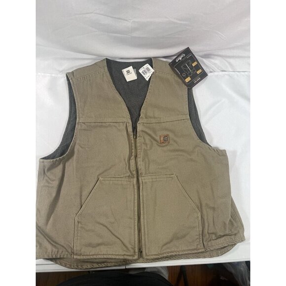 Carhartt Denim Fleece Lined Vest V19 Size 2X NWT - Picture 1 of 6